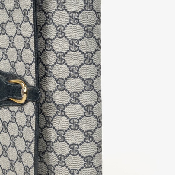 Gucci Vintage Navy Blue Monogram Clutch Bag - Picture 5 of 14